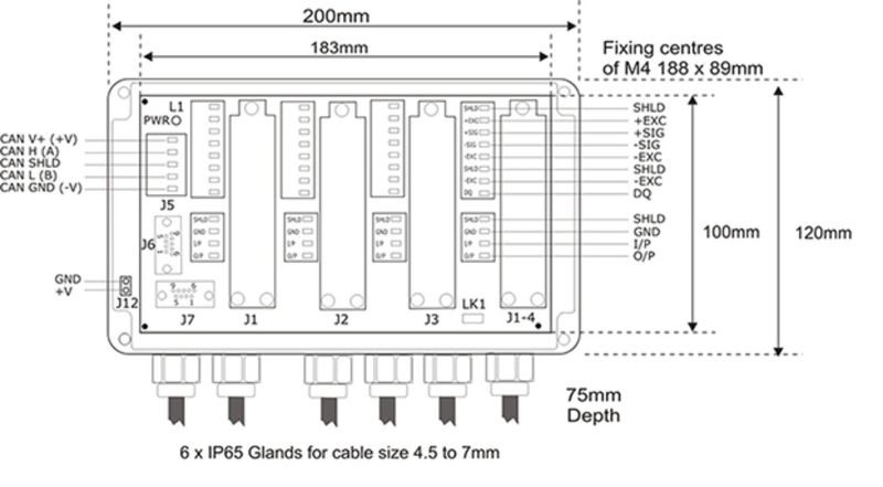 dsj4 four channel dsc docking station dimensions